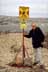 Polar bear warning sign on outskirts of Churchill